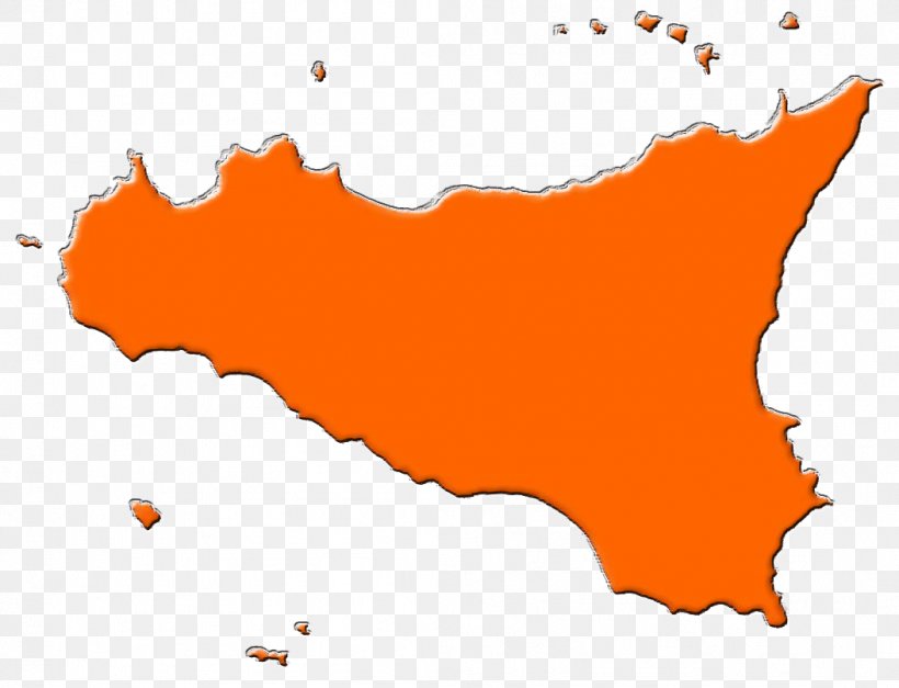 Sicily Vector Map, PNG, 1054x806px, Sicily, Flag Of Sicily, Map, Orange, Royaltyfree Download Free