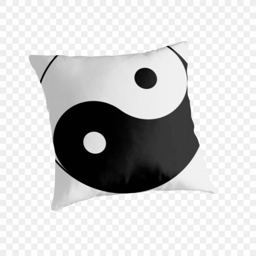 Throw Pillows Yin And Yang Cushion Clip Art, PNG, 875x875px, Throw Pillows, Black, Black And White, Couch, Cushion Download Free