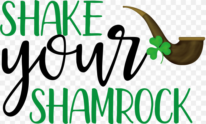 Saint Patrick Patricks Day Shake Your Shamrock, PNG, 2919x1757px, Saint Patrick, Green, Happiness, Line, Logo Download Free