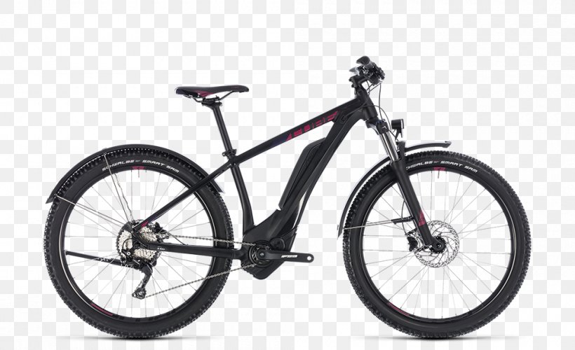 Electric Bicycle Cube Bikes Mountain Bike CUBE Access Hybrid Pro 500, PNG, 1000x610px, 275 Mountain Bike, 2018, Electric Bicycle, Automotive Exterior, Automotive Tire Download Free