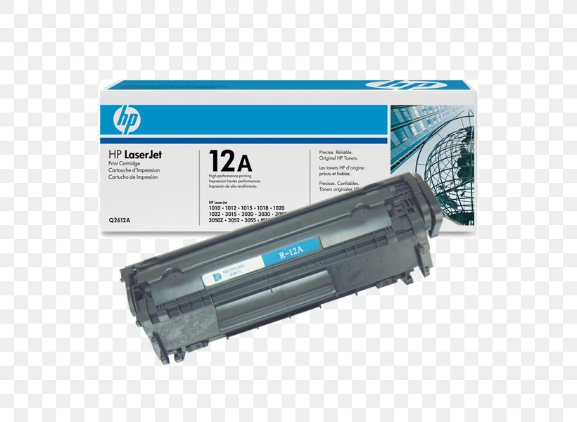 Hewlett-Packard HP Q2612A Black Toner Cartridge Printer, PNG, 600x600px, Hewlettpackard, Hp Deskjet, Hp Laserjet, Hp Laserjet Pro M402, Hp Q2612a Black Toner Cartridge Download Free