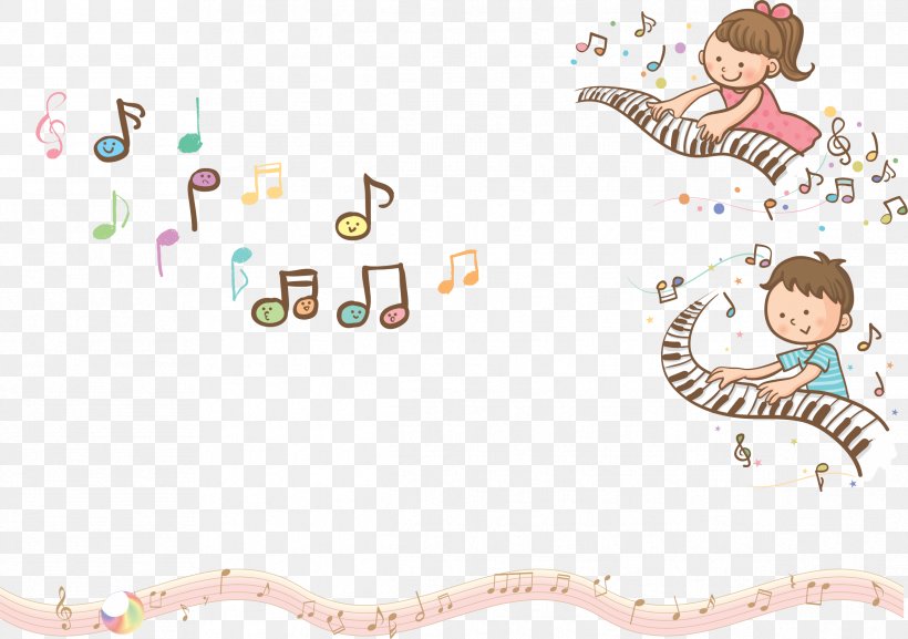 Clip Art Illustration Piano Musical Note, PNG, 2384x1679px, Watercolor, Cartoon, Flower, Frame, Heart Download Free