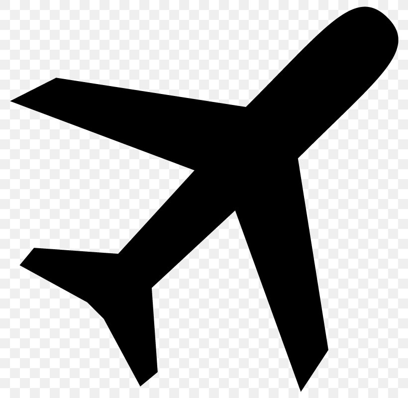 Airplane Clip Art Vector Graphics, PNG, 800x800px, Airplane, Air Travel, Aircraft, Black And White, Monochrome Download Free