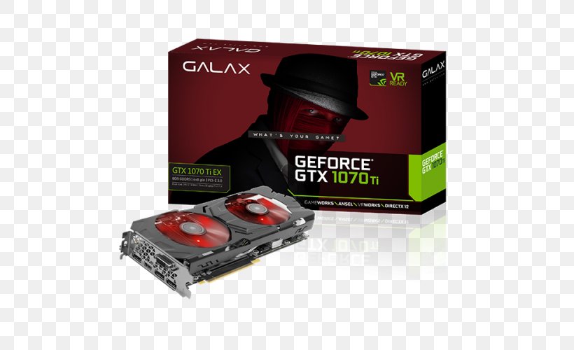 Graphics Cards & Video Adapters NVIDIA GeForce GTX 1070 Ti GDDR5 SDRAM GALAXY Technology 英伟达精视GTX, PNG, 500x500px, Graphics Cards Video Adapters, Digital Visual Interface, Electronic Device, Galaxy Technology, Gddr5 Sdram Download Free