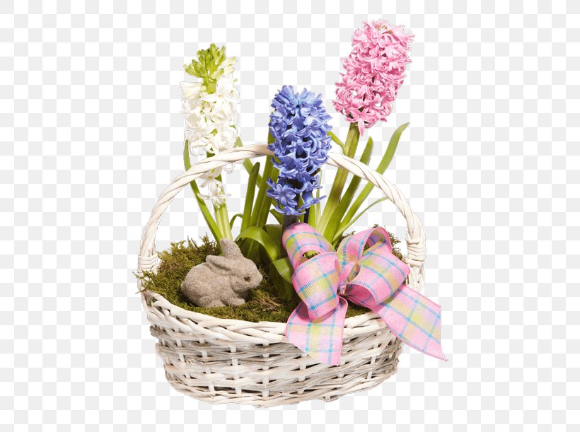 Hyacinth Food Gift Baskets Cut Flowers Vase Easter, PNG, 500x611px, Hyacinth, Basket, Common Lilac, Cut Flowers, Easter Download Free