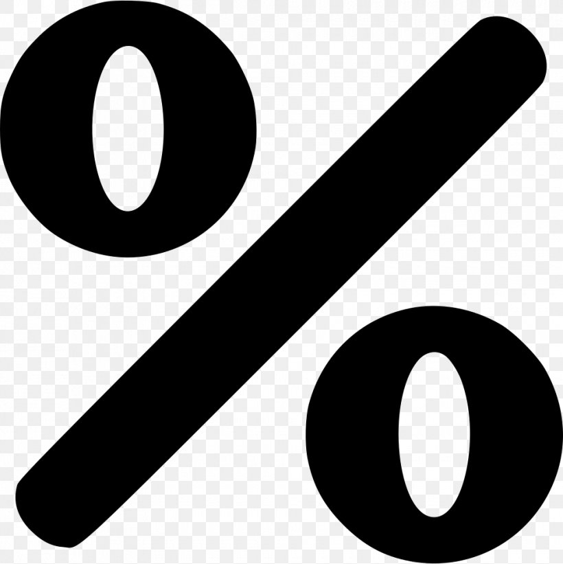 Percentage Percent Sign Symbol Number Sign (semiotics), PNG, 980x982px, Percentage, Black And White, Brand, Comma, Fraction Download Free