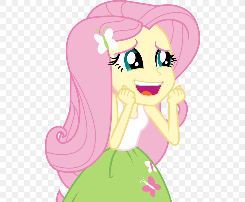 Fluttershy My Little Pony: Equestria Girls Rainbow Dash, PNG, 520x674px, Watercolor, Cartoon, Flower, Frame, Heart Download Free