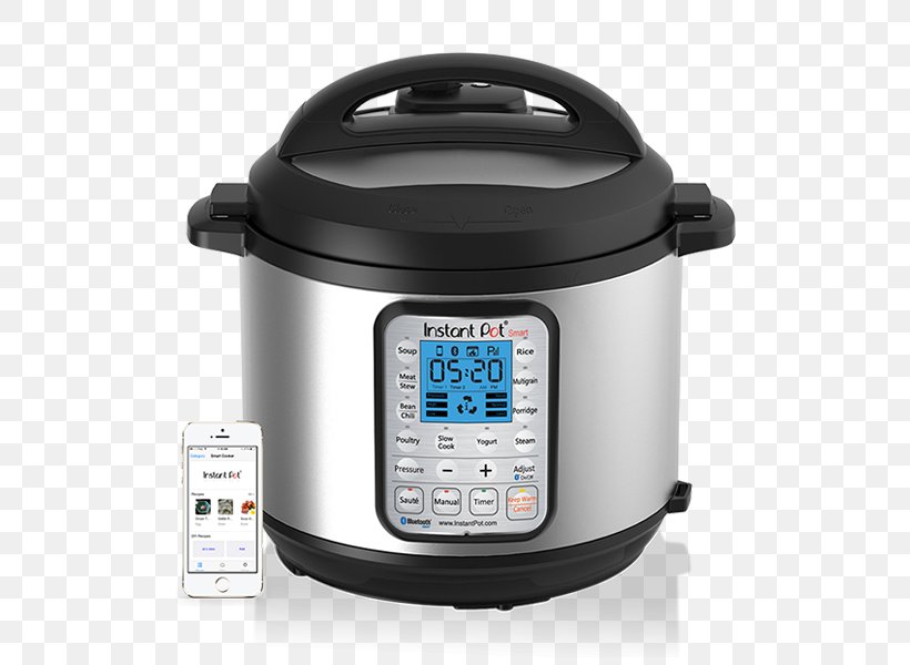 Instant Pot Slow Cookers Pressure Cooking Mobile Phones Bluetooth, PNG, 600x600px, Instant Pot, Bluetooth, Cooker, Cooking, Cooking Ranges Download Free