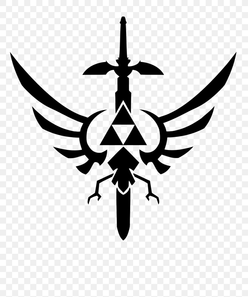 The Legend Of Zelda: Skyward Sword The Legend Of Zelda: Twilight Princess HD Link The Legend Of Zelda: The Wind Waker, PNG, 813x983px, Legend Of Zelda Skyward Sword, Anchor, Black And White, Cross, Decal Download Free