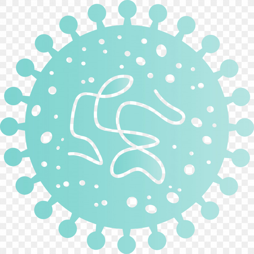 Turquoise Aqua Circle Pattern Logo, PNG, 2999x3000px, Bacteria, Aqua, Circle, Germs, Logo Download Free