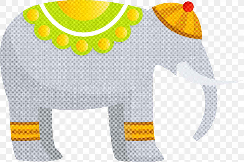 Elephant, PNG, 3000x2004px, Yellow, Elephant, Elephants, Mammuthus Primigenius, Meter Download Free