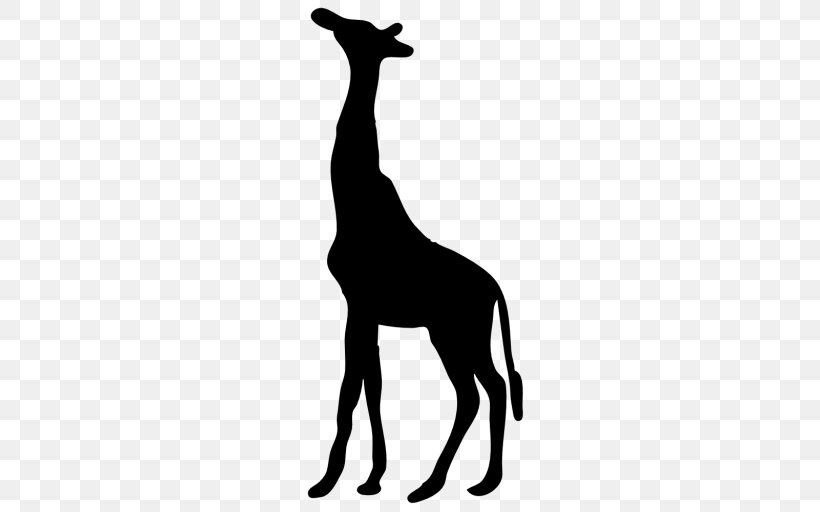 Giraffe Clip Art, PNG, 512x512px, Giraffe, Animal Figure, Black, Black And White, Drawing Download Free