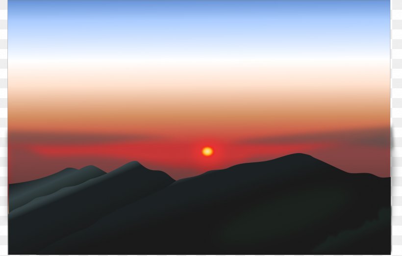 Sunrise Mountain Sunset Clip Art, PNG, 2400x1530px, Sunrise, Afterglow, Atmosphere, Dawn, Ecoregion Download Free