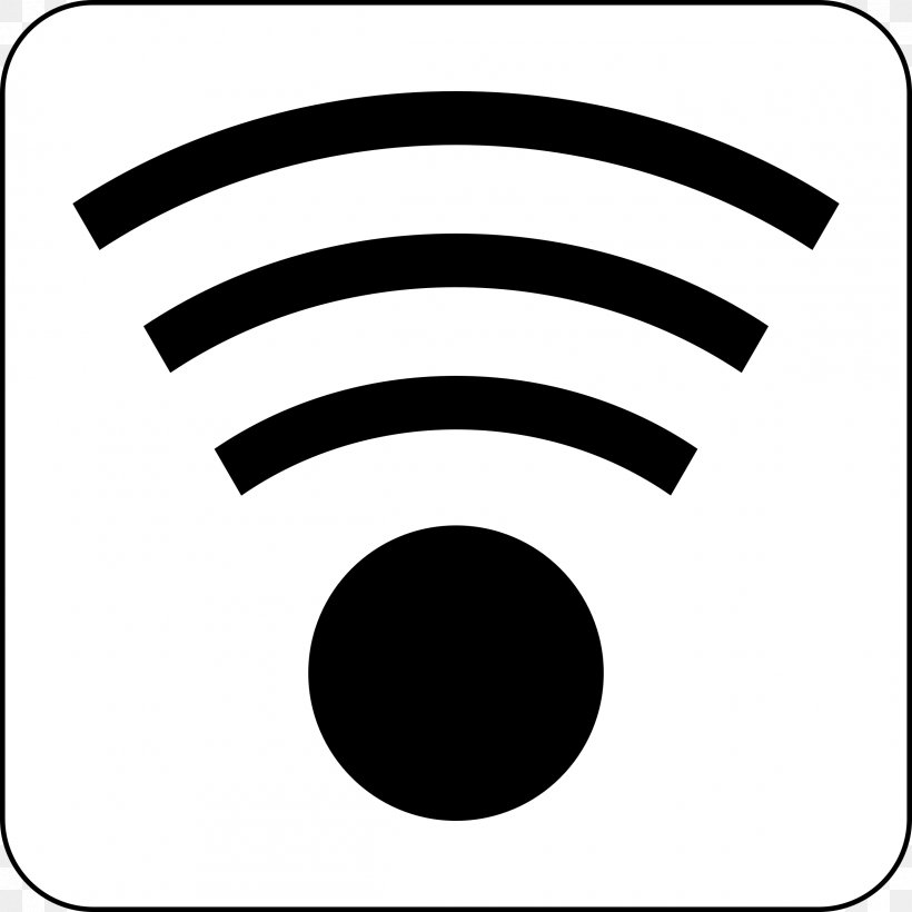 Wi-Fi Hotspot Wireless Access Points Clip Art, PNG, 2400x2400px, Wifi, Area, Black And White, Computer Network, Drawing Download Free