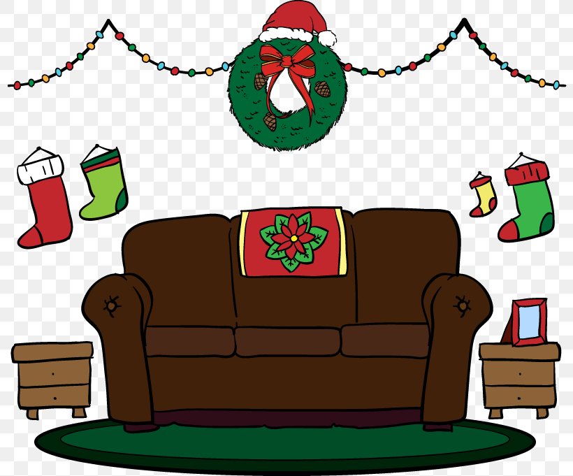 Cartoon Vector Christmas Decorative Elements Sofa, PNG, 802x681px, Christmas, Cartoon, Christmas Decoration, Christmas Ornament, Clip Art Download Free