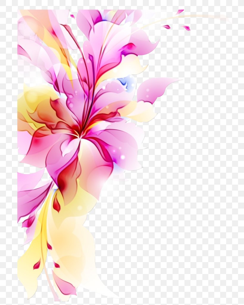 Pink Petal Flower Plant Hibiscus, PNG, 739x1024px, Watercolor, Flower, Frangipani, Hibiscus, Paint Download Free