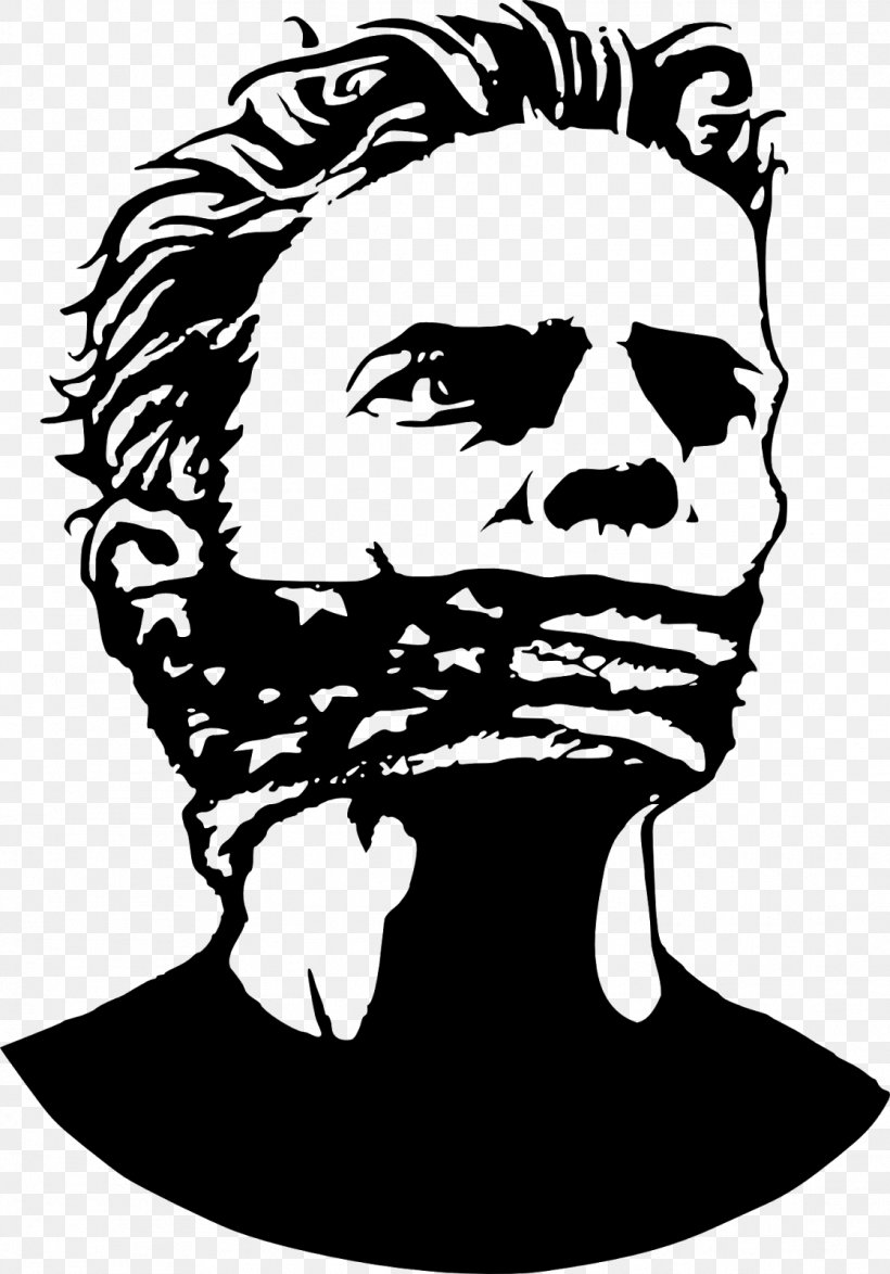 Freedom Of Speech Political Freedom Clip Art, PNG, 1117x1600px, Freedom Of Speech, Art, Black And White, Drawing, Face Download Free