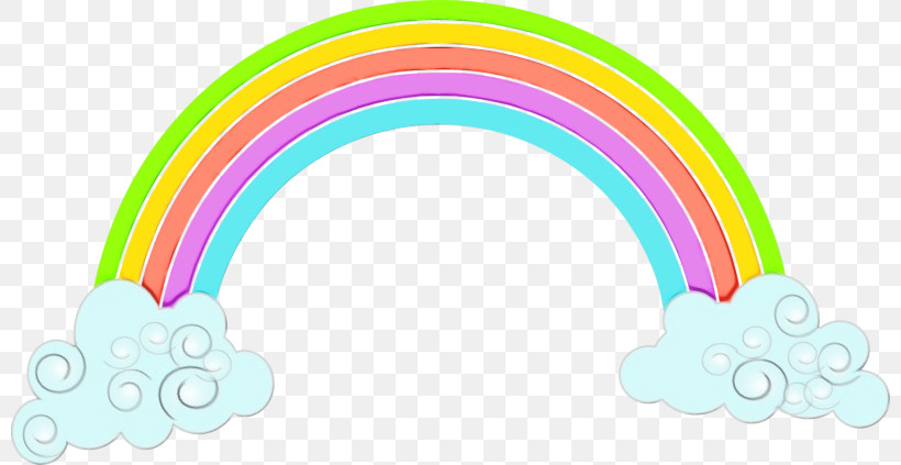 Rainbow, PNG, 800x423px, Watercolor, Circle, Line, Meteorological Phenomenon, Paint Download Free