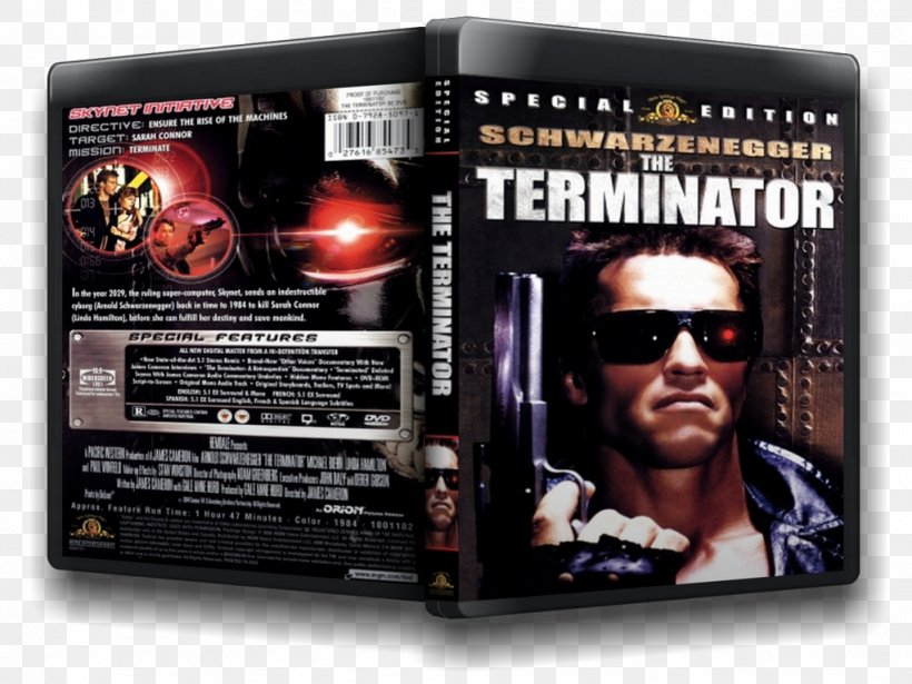 Arnold Schwarzenegger The Terminator Skynet Sarah Connor Film, PNG, 1023x768px, Arnold Schwarzenegger, Advertising, Brand, Dvd, Film Download Free