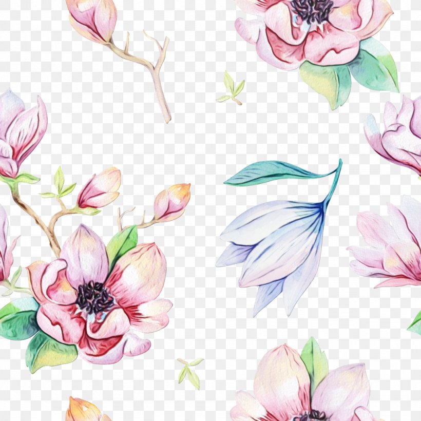 Watercolor Painting Magnolia Drawing Flower, PNG, 1024x1024px, Watercolor Painting, Aquatic Plant, Art, Blossom, Botany Download Free