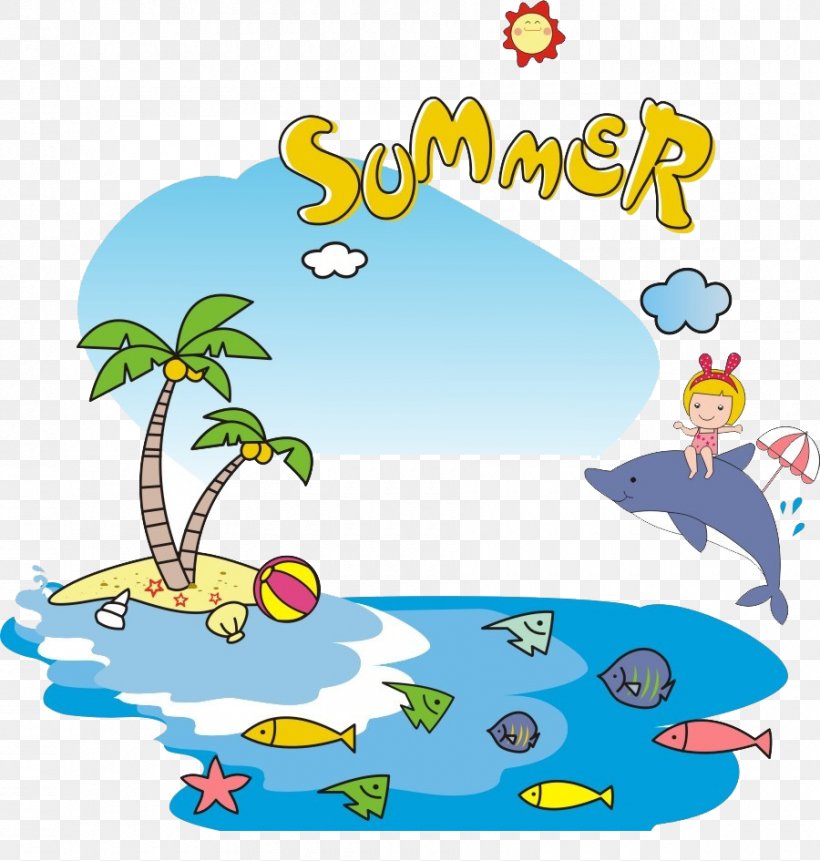 Summer Cartoon, PNG, 900x945px, Summer, Area, Art, Artwork, Beach Download Free