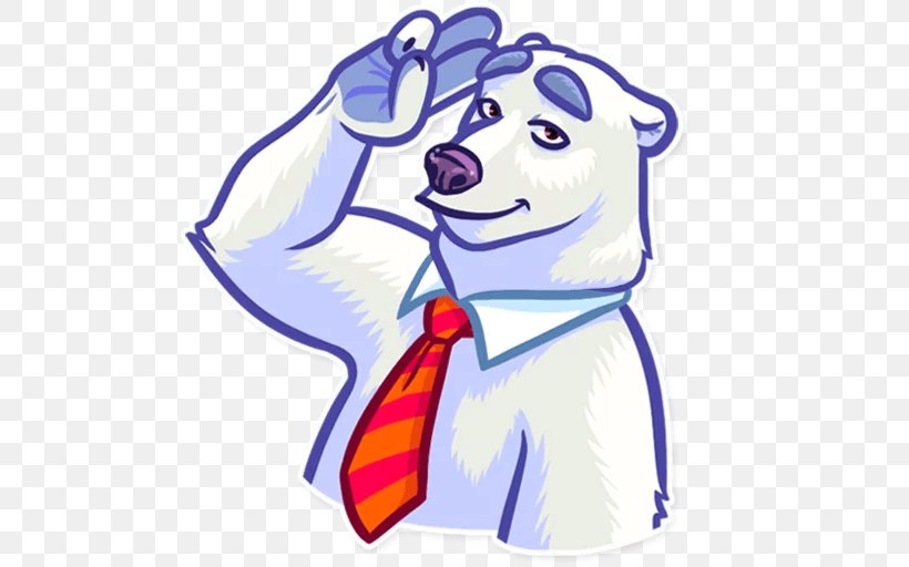 Polar Bear Dog Sticker Telegram, PNG, 512x512px, Watercolor, Cartoon, Flower, Frame, Heart Download Free
