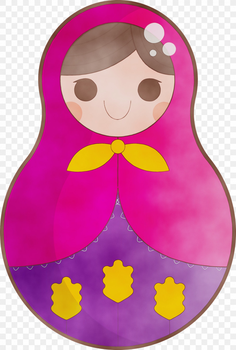 Character Pink M Petal Character Created By, PNG, 2020x3000px, Colorful Russian Doll, Character, Character Created By, Paint, Petal Download Free