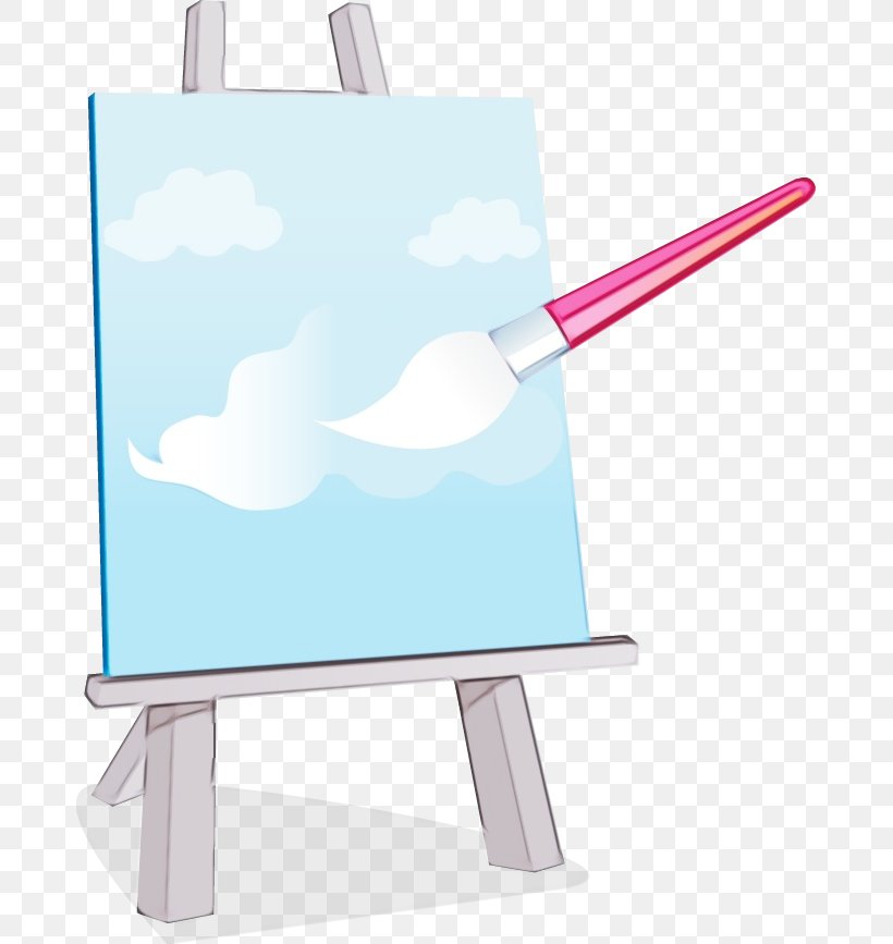Easel Whiteboard Clip Art, PNG, 679x867px, Watercolor, Easel, Paint, Wet Ink, Whiteboard Download Free