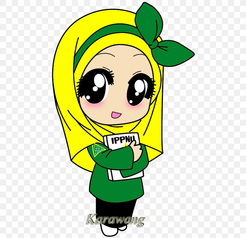 Muslim Cartoon Islam Hijab Image, PNG, 490x795px, Watercolor, Cartoon, Flower, Frame, Heart Download Free