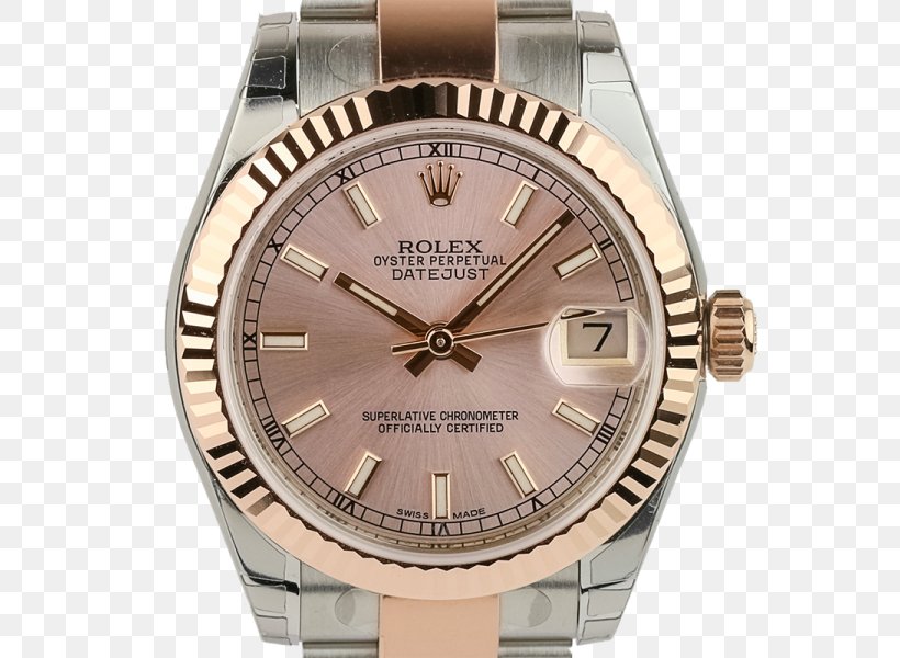 Rolex Datejust Watch Strap Platinum, PNG, 600x600px, Rolex Datejust, Beige, Brand, Brown, Colored Gold Download Free