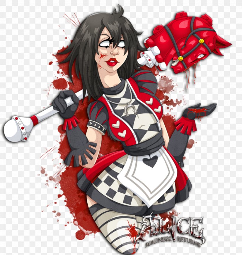 Red Queen Alice: Madness Returns Alice's Adventures In Wonderland American McGee's Alice, PNG, 870x919px, Watercolor, Cartoon, Flower, Frame, Heart Download Free