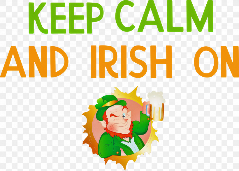 Saint Patrick Patricks Day Keep Calm And Irish, PNG, 3000x2150px, Saint Patrick, Behavior, Character, Green, Happiness Download Free