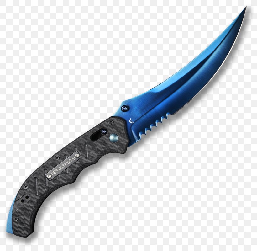 Utility Knives Hunting & Survival Knives Counter-Strike: Global Offensive Bowie Knife, PNG, 800x800px, Utility Knives, Blade, Blue, Bowie Knife, Cold Weapon Download Free