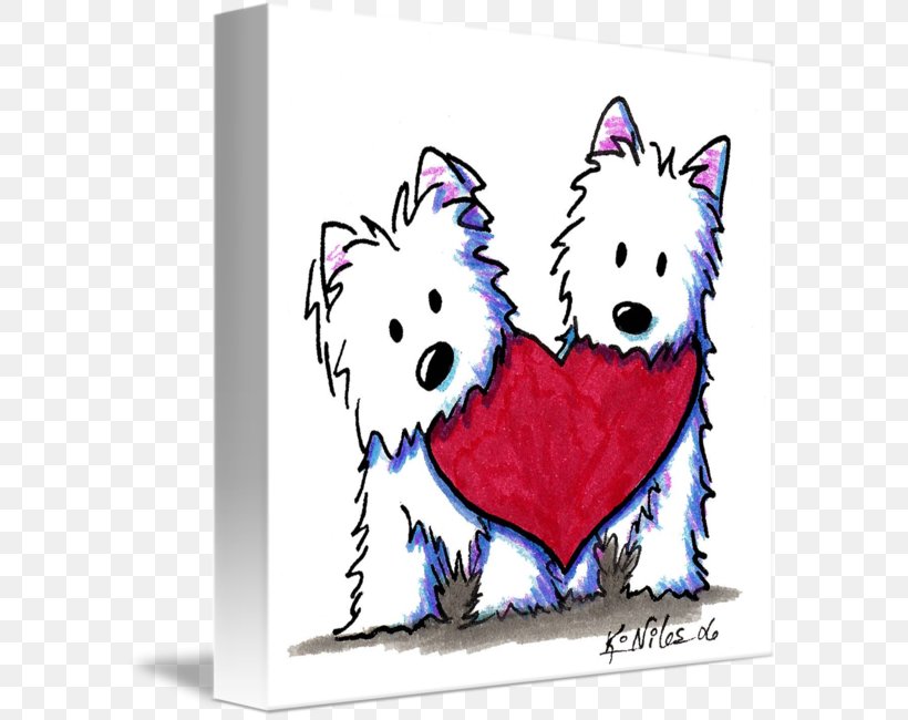West Highland White Terrier Dachshund Scottish Terrier Beagle Puppy, PNG, 589x650px, Watercolor, Cartoon, Flower, Frame, Heart Download Free