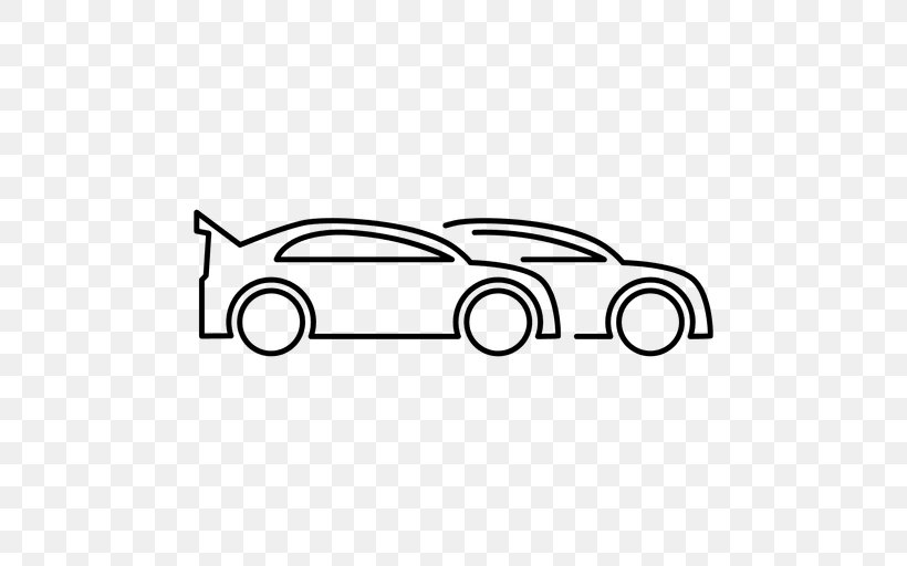 Car Line Art Drawing, PNG, 512x512px, Car, Area, Auto Racing, Black And White, Brand Download Free