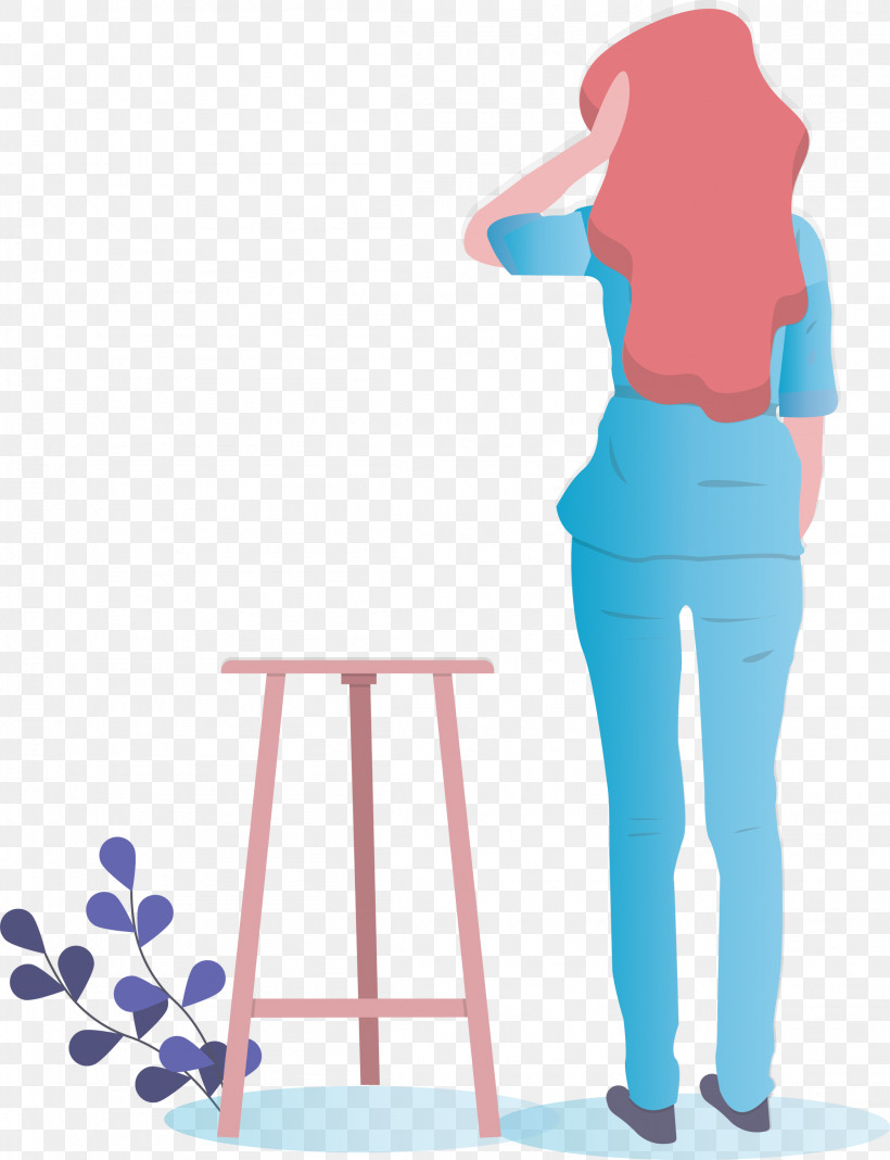 Girl Art, PNG, 2302x3000px, Girl, Art, Bar Stool, Chair, Desk Download Free