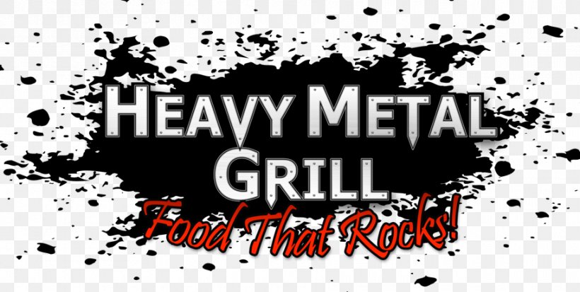 Barbecue Heavy Metal Grill Food Truck Restaurant Grilling Menu, PNG, 910x459px, Barbecue, Advertising, Black And White, Brand, Charcoal Download Free
