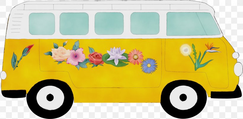 School Bus, PNG, 2347x1154px, Watercolor, Bus, Paint, School Bus, Transport Download Free
