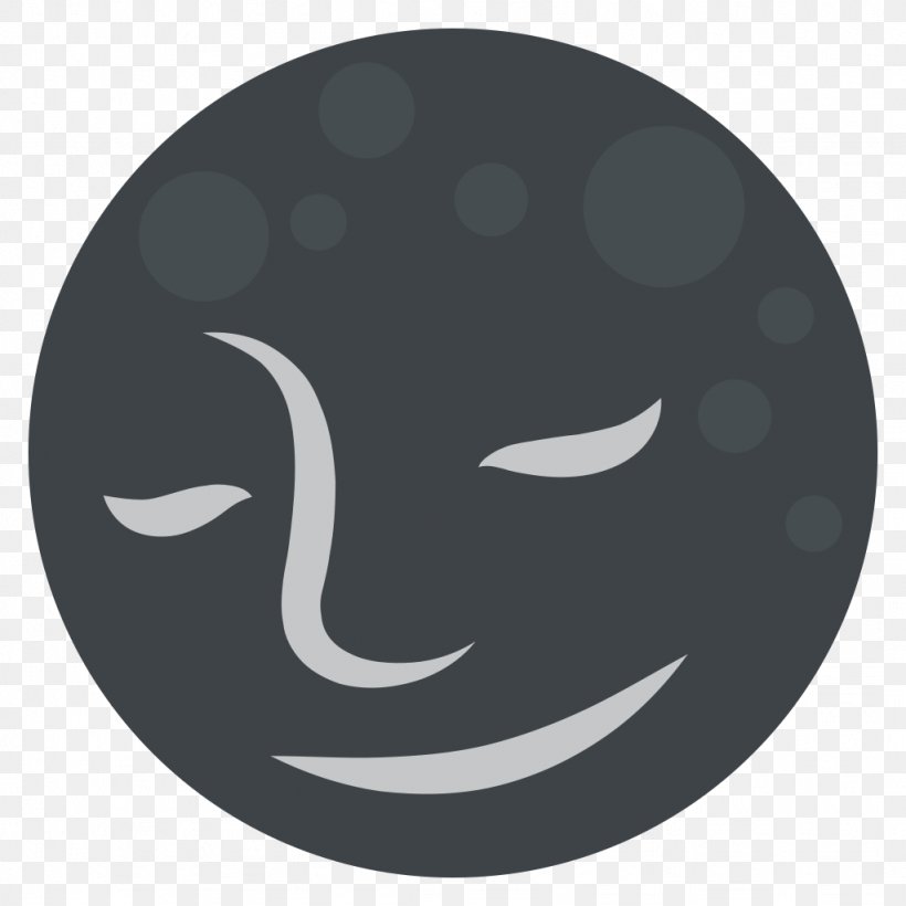 Emoji Lunar Phase Black Moon New Moon, PNG, 1024x1024px, Emoji, Android Oreo, Black And White, Black Moon, Crescent Download Free
