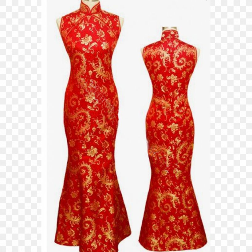 Wedding Dress Cheongsam Bride, PNG, 1000x1000px, Dress, Bride, Cheongsam, Clothing, Cocktail Dress Download Free