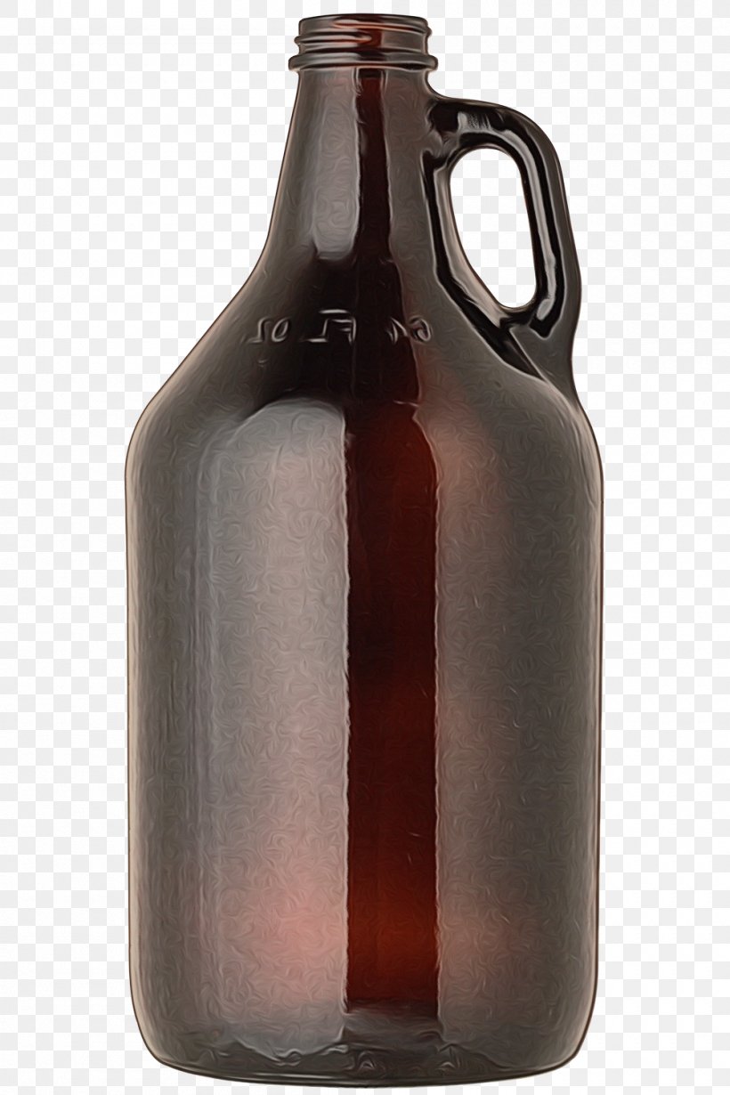 Bottle Glass Bottle Beer Bottle Brown Drinkware, PNG, 1000x1500px, Watercolor, Beer Bottle, Bottle, Brown, Drinkware Download Free