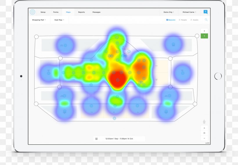 Heat Map Technology Diagram Beacon, PNG, 1832x1272px, Heat Map, Area, Beacon, Bluetooth Low Energy Beacon, Brand Download Free