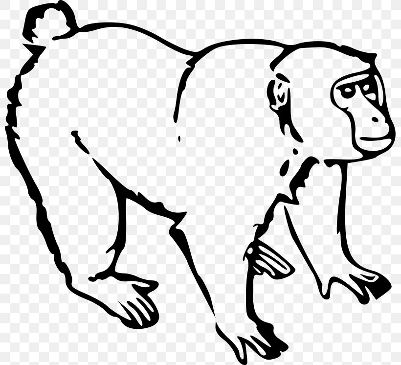 Ape Chimpanzee Monkey Clip Art, PNG, 800x746px, Ape, Animal Figure, Art, Artwork, Black Download Free