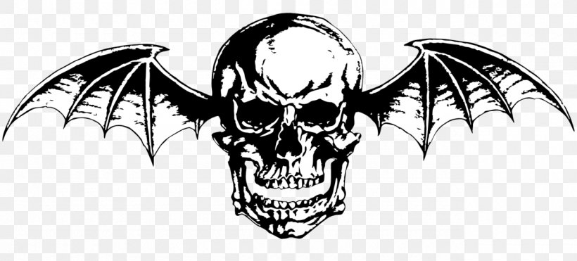 Avenged Sevenfold Logo Drawing Nightmare, PNG, 1280x580px, Avenged Sevenfold, Art, Bat, Black And White, Bone Download Free