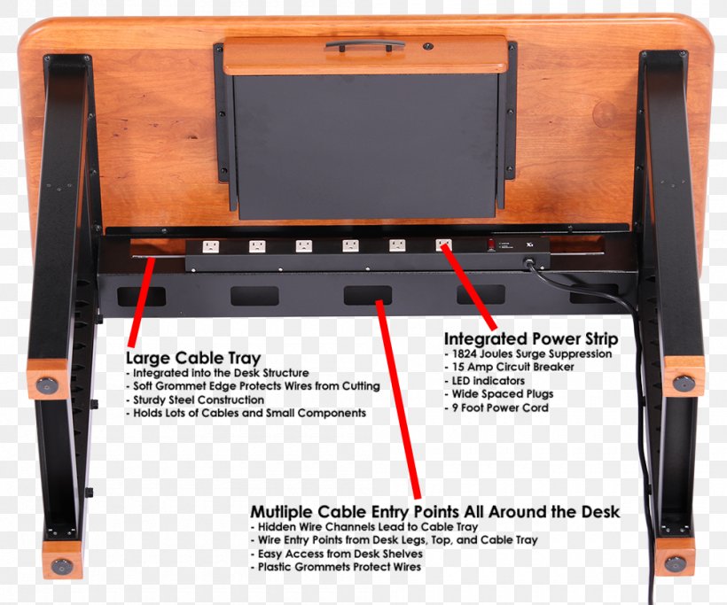 Cable Management Desk Cable Tray Electrical Cable Power Cord, PNG, 1000x834px, Cable Management, Ac Power Plugs And Sockets, Cable Grommet, Cable Tray, Desk Download Free