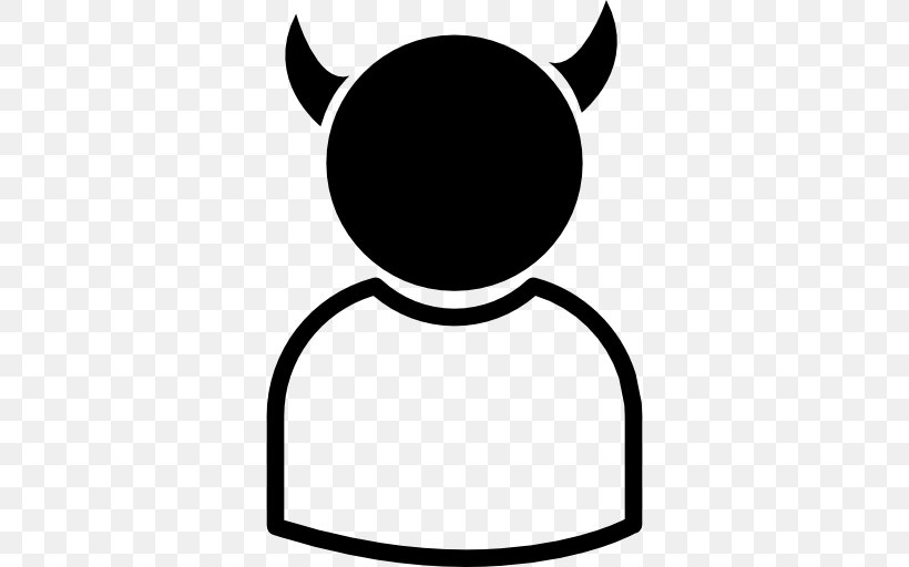Devil Emoticon Sign Of The Horns, PNG, 512x512px, Devil, Artwork, Black, Black And White, Cat Download Free