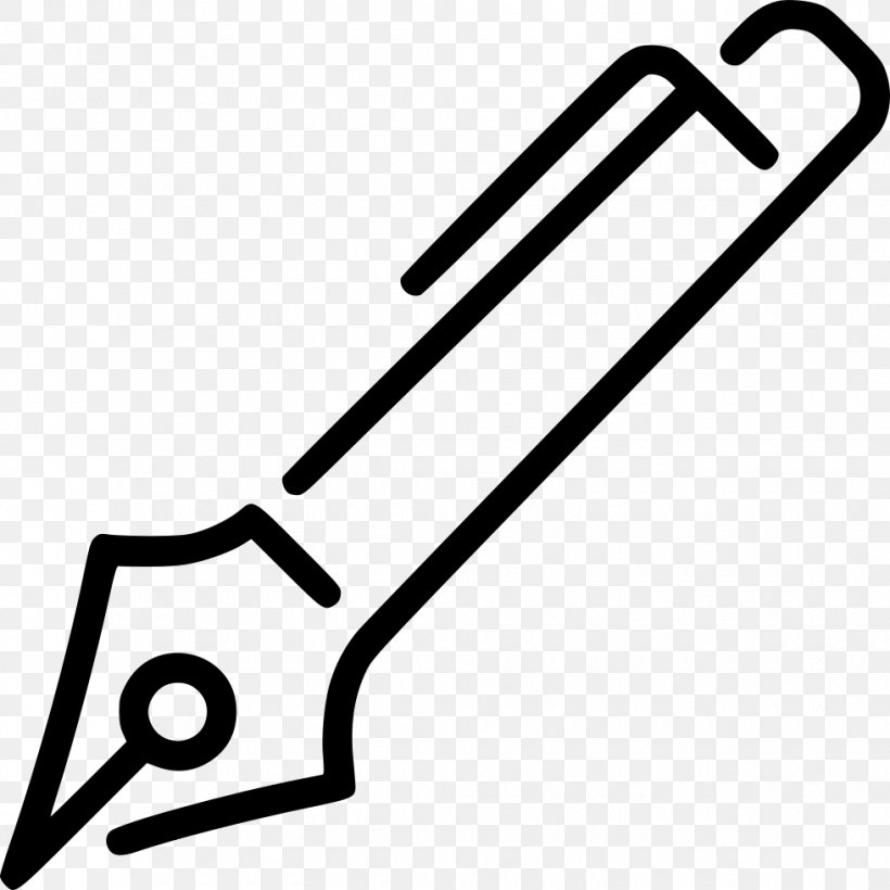 Pen Nib Writing Implement Clip Art, PNG, 980x980px, Pen, Black And White, Calligraphy, File Folders, Marvy Uchida Calligraphy Marker Download Free