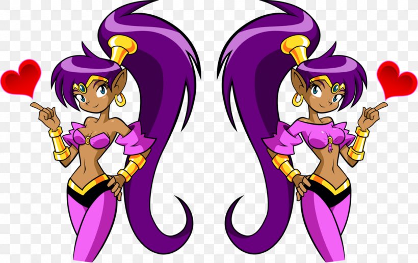 Shantae: Risky's Revenge Shantae: Half-Genie Hero Shantae And The Pirate's Curse Video Game, PNG, 1125x710px, Watercolor, Cartoon, Flower, Frame, Heart Download Free