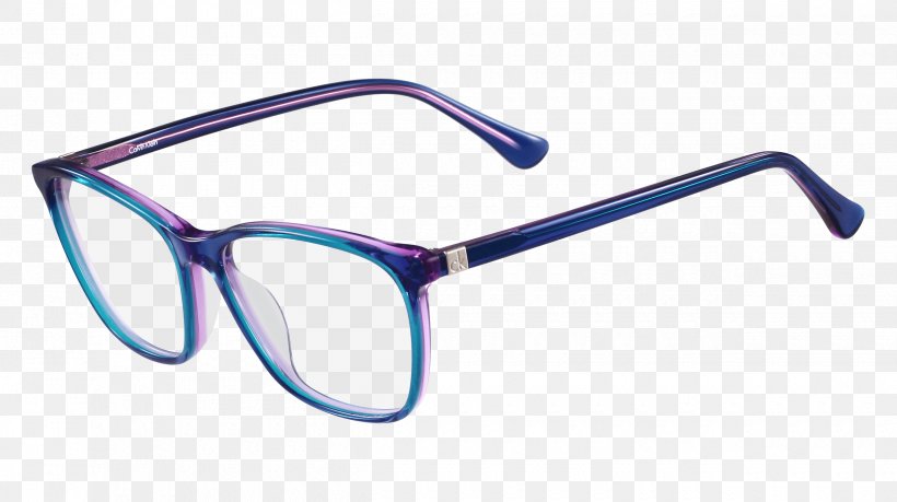 Sunglasses Calvin Klein Eyeglass Prescription Lens, PNG, 2500x1400px, Glasses, Azure, Blue, Calvin Klein, Electric Blue Download Free