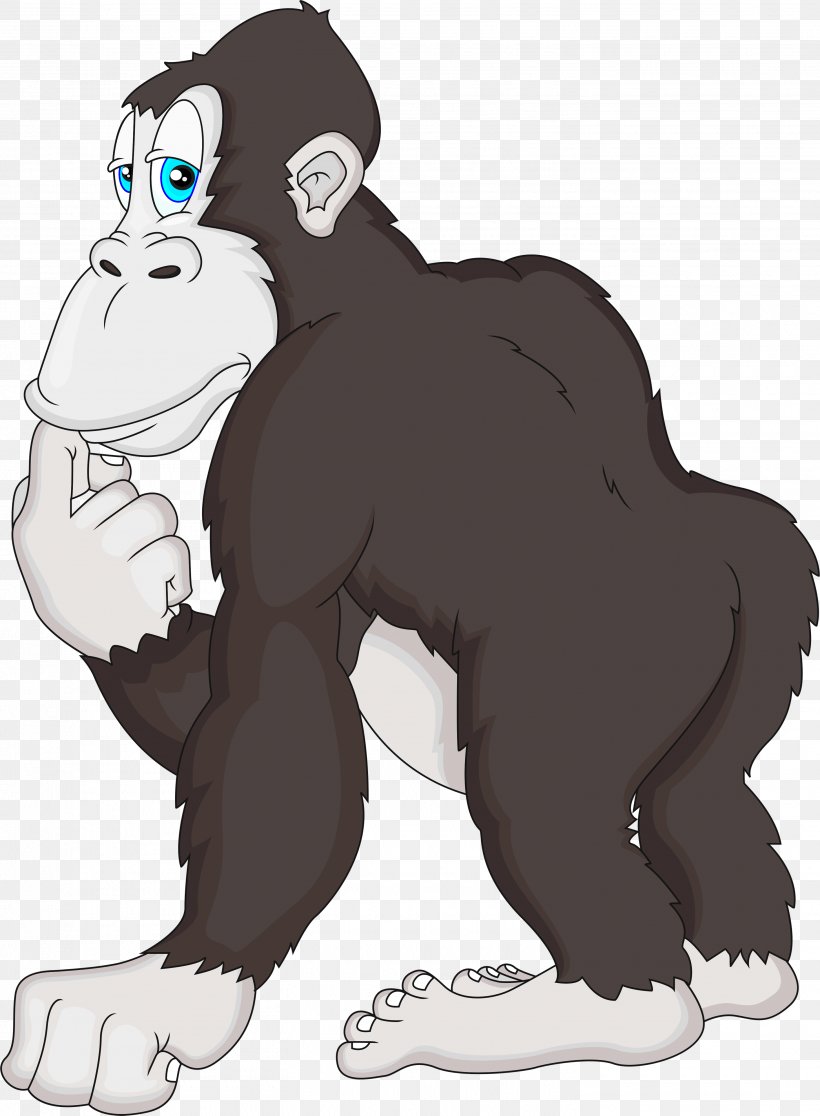 Gorilla Drawing Clip Art, PNG, 2910x3961px, Gorilla, Bear, Carnivoran, Cartoon, Chimpanzee Download Free